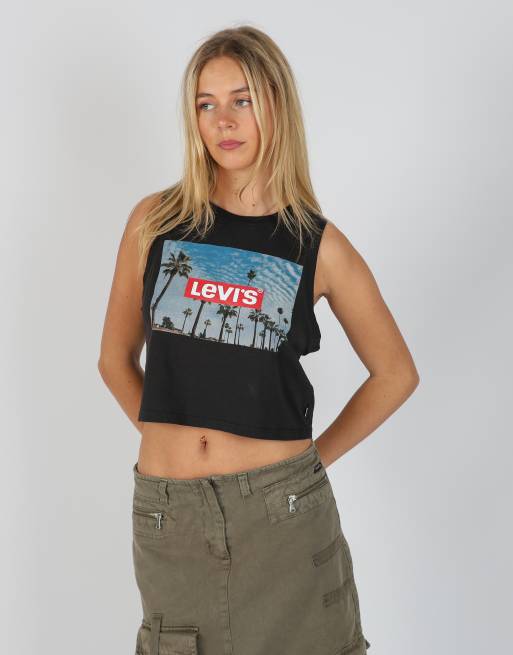 Vintage Levi's XS woven vest in black, 3 of 4