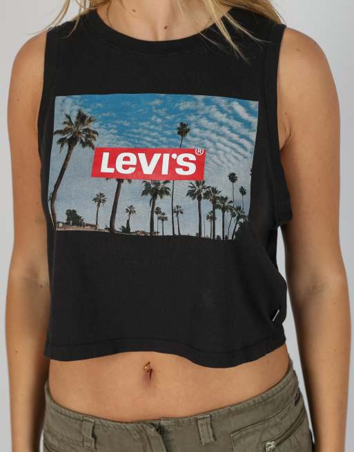 Vintage Levi's XS woven vest in black, 4 of 4