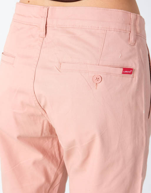 Vintage Levi's XX Chino 30x19 Canvas Cargo Shorts Baby Pink, 4 of 4