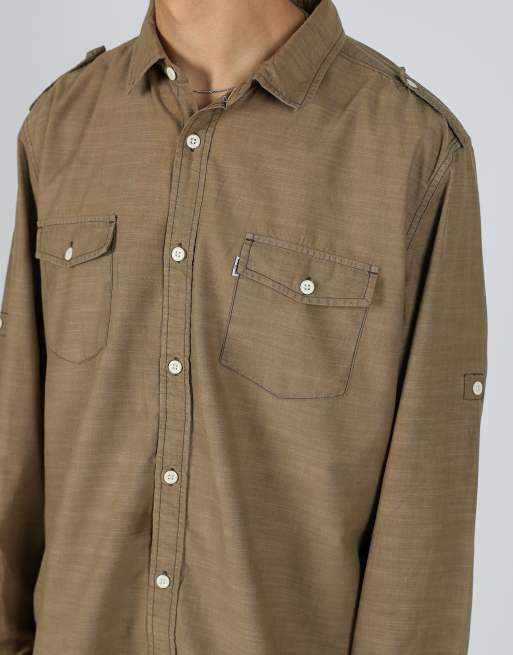 Vintage Levi's xxl long sleeve shirt in brown, 4 of 4