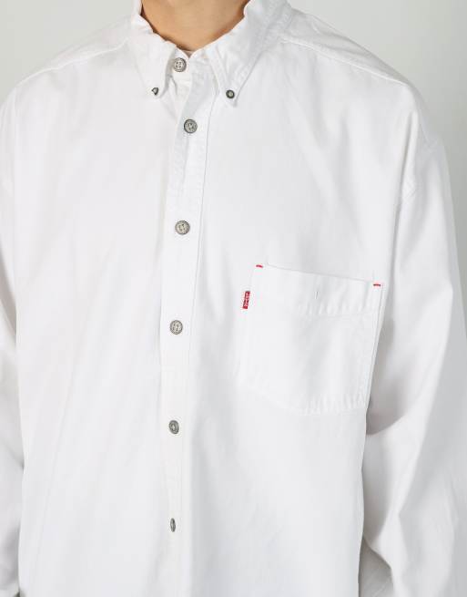 Vintage Levi's xxl long sleeve shirt in white, 4 of 4