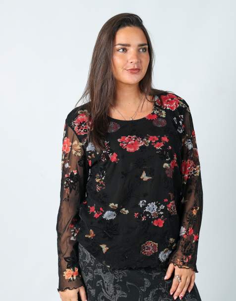 Vintage Lewinger M long sleeve top in black - view 1