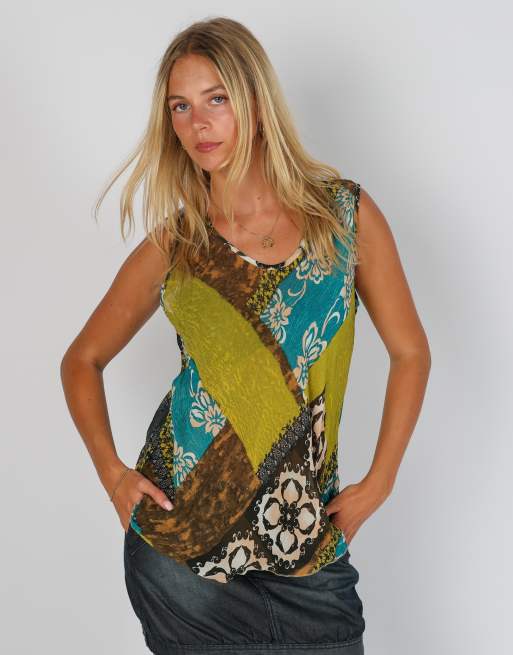 Vintage Lia Donna M blouse in light green