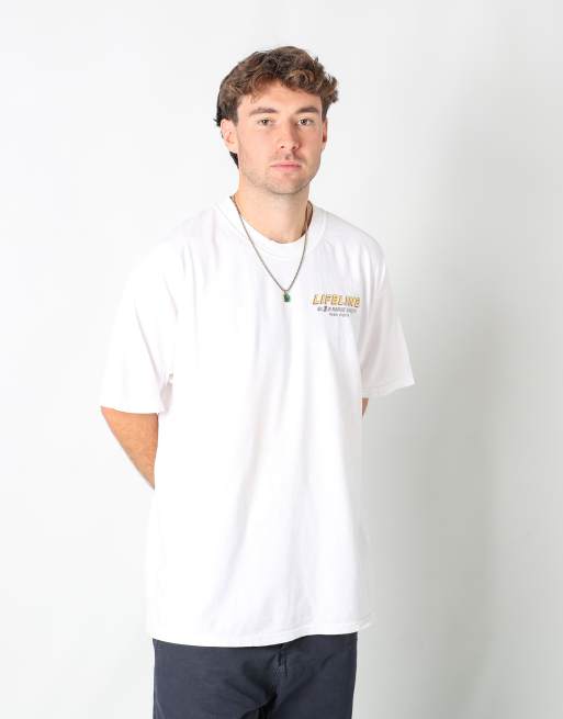 Vintage Lifeline xl t-shirt in ivory