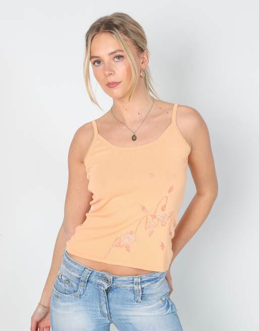 Vintage Liiy Kaye S cami in coral