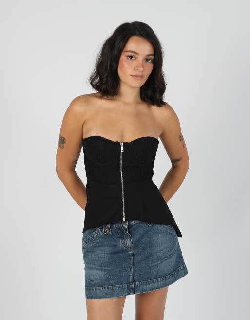 Vintage Lili Pink S cami in black