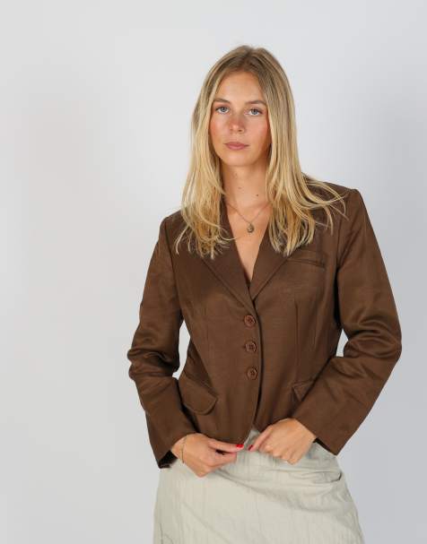 Vintage Listwoman S blazer in brown - view 1