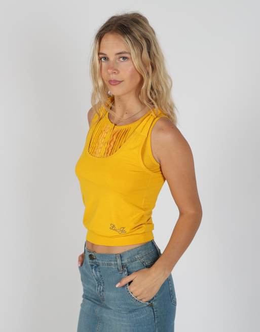 Vintage Liu Jo 8 cami in yellow, 3 of 4