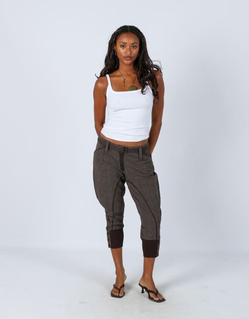 Vintage Liu Jo M capri trouser in brown, 1 of 4
