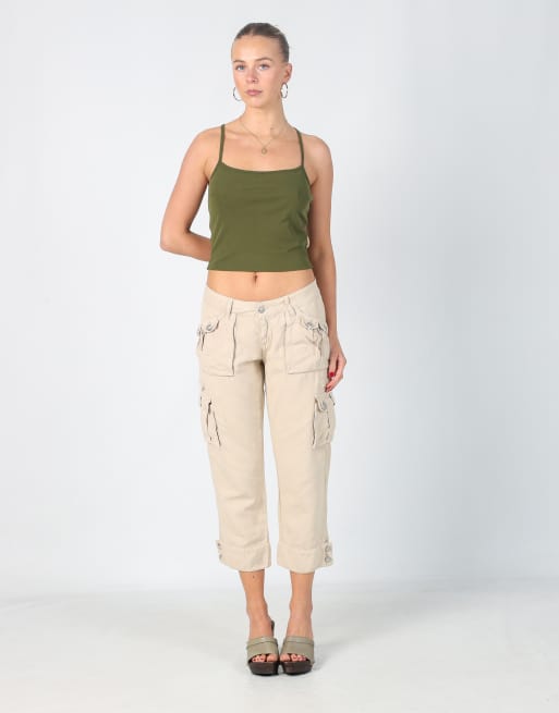 Vintage Liu Jo M cargo pants in beige