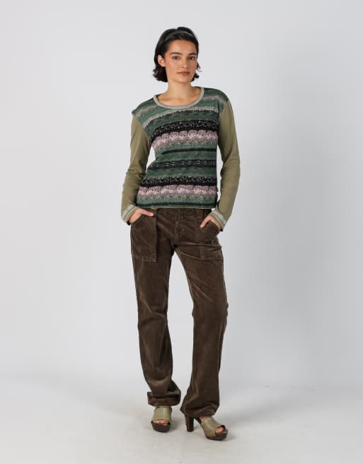 Vintage Liu Jo M woven trousers in brown, 1 of 4