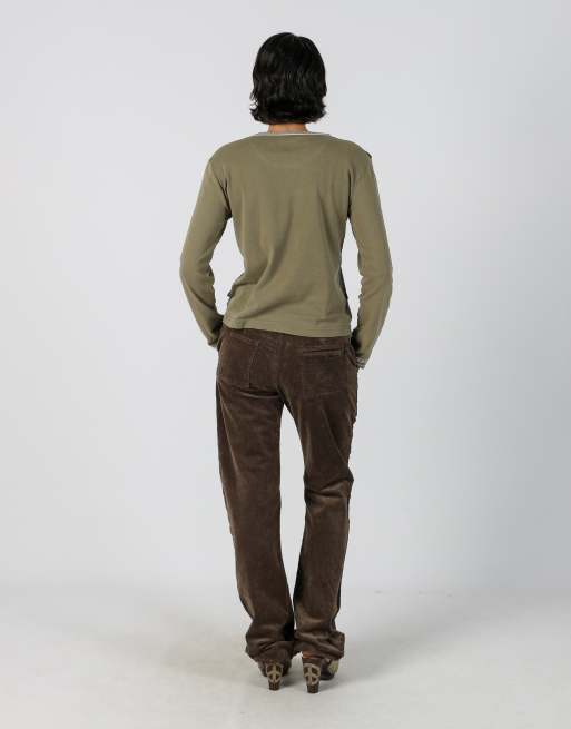 Vintage Liu Jo M woven trousers in brown, 3 of 4