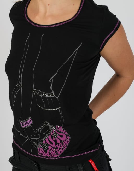 Vintage Liu Jo S baby tee in black, 4 of 4