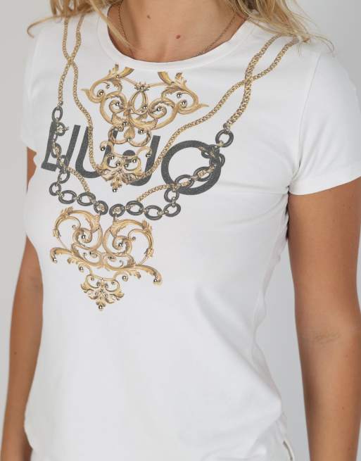 Vintage Liu Jo S baby tee in ivory, 4 of 4
