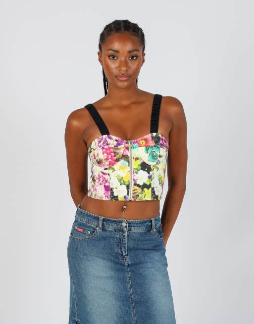 Vintage Liu Jo S cami in multi colured