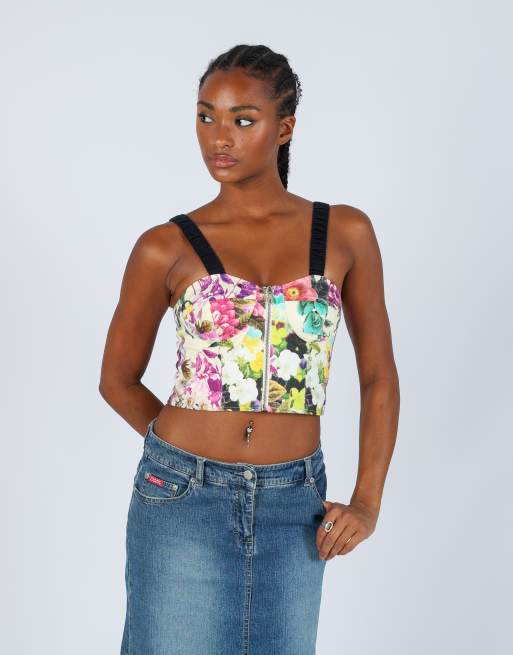 Vintage Liu Jo S cami in multi colured, 3 of 4