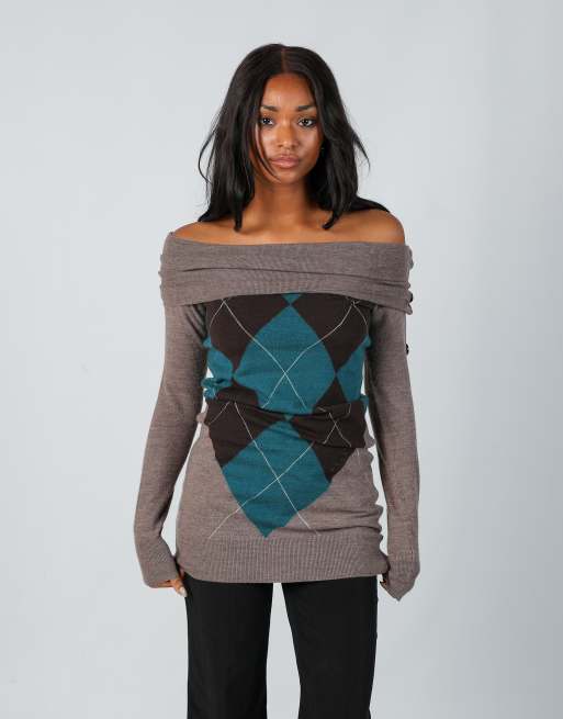 Vintage Liu Jo S knitted top in grey