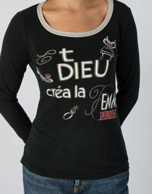 Vintage Liu Jo S long sleeve top in black, 4 of 4