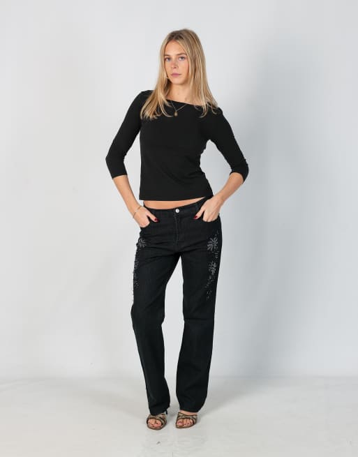 Vintage Liu Jo S straight jeans in black