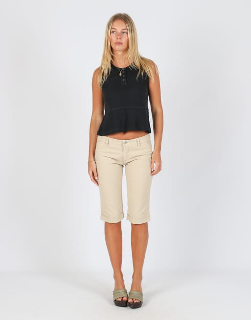 Vintage Liu Jo XS capri trouser in beige