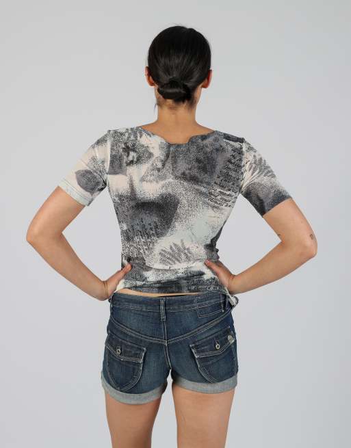 Vintage Livre S mesh top in grey, 2 of 4