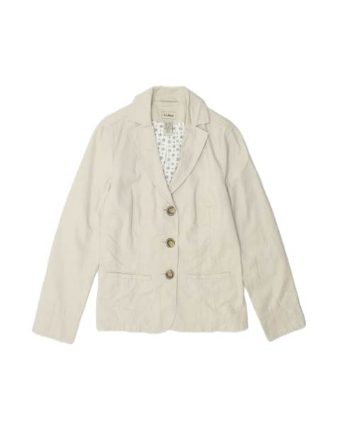 Vintage L.l.bean 3 Button Blazer Jacket US 8 Medium In Grey - view 1