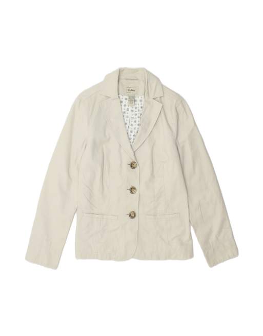 Vintage L.l.bean 3 Button Blazer Jacket US 8 Medium In Grey