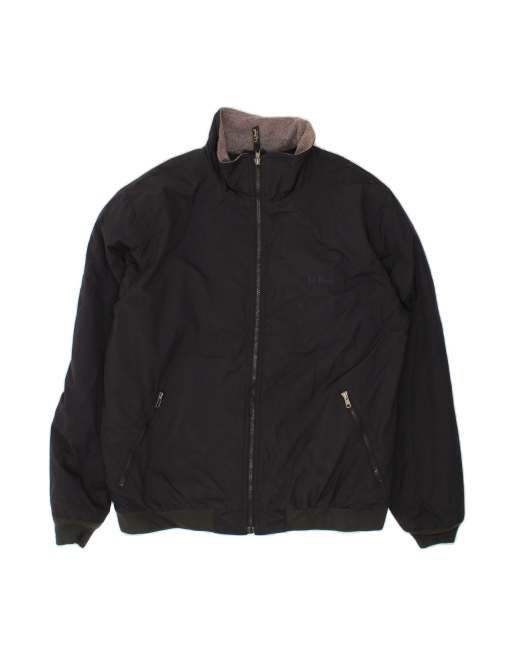 Vintage L.l.bean Bomber Jacket UK 42 XL In Black