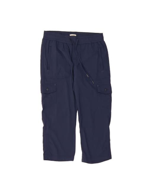 Vintage L.l.bean Capri Cargo Trousers Small W30 L22 In Blue