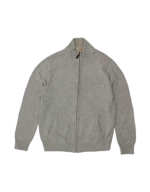 Vintage L.l.bean Cardigan Sweater Medium In Grey