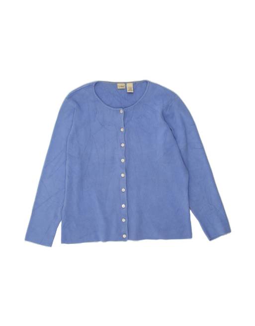 Vintage L.l.bean Cardigan Sweater UK 18 XL In Blue