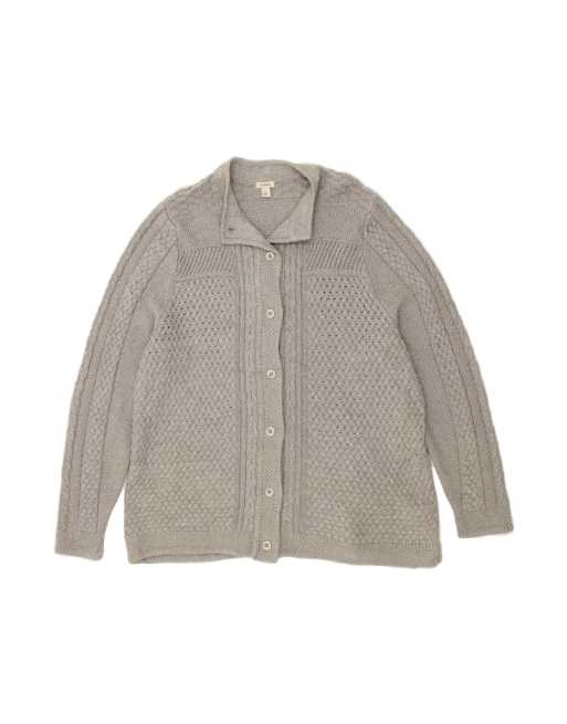 Vintage L.l.bean Cardigan Sweater UK 22 3XL In Grey