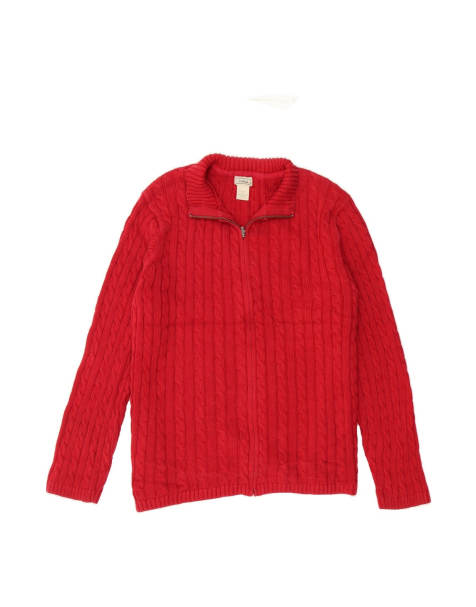 Vintage L.l.bean Cardigan Sweater UK 22 3XL In Red - view 1