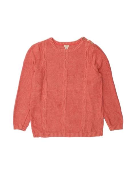 Vintage L.l.bean Crew Neck Jumper Sweater UK 16 Large In Pink - view 1