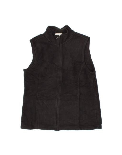 Vintage L.l.bean Fleece Gilet UK 14 Medium In Black