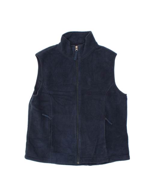 Vintage L.l.bean Fleece Gilet UK 14 Medium In Blue