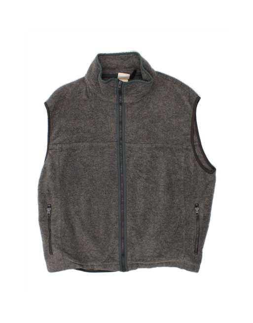 Vintage L.l.bean Fleece Gilet UK 14 Medium In Grey