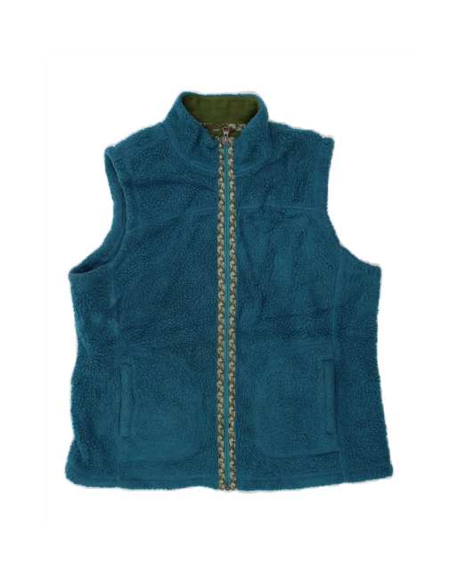 Vintage L.l.bean Fleece Gilet UK 16 Large In Blue