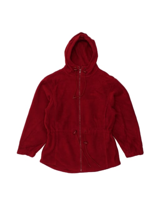 Vintage L.l.bean Fleece Jacket UK 12 Medium In Red