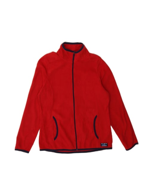 Vintage L.l.bean Fleece Jacket UK 14 Medium In Red
