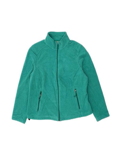 Vintage L.l.bean Fleece Jacket UK 14 Medium In Turquoise
