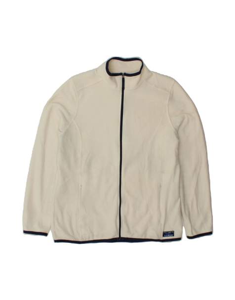 Vintage L.l.bean Fleece Jacket UK 16 Large In Off In White - view 1