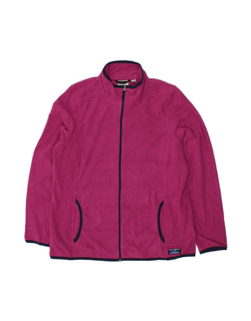 Vintage L.l.bean Fleece Jacket UK 18 XL In Pink