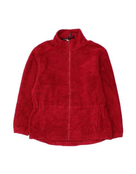 Vintage L.l.bean Fleece Jacket UK 20 2XL In Red - view 1