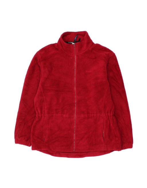 Vintage L.l.bean Fleece Jacket UK 20 2XL In Red