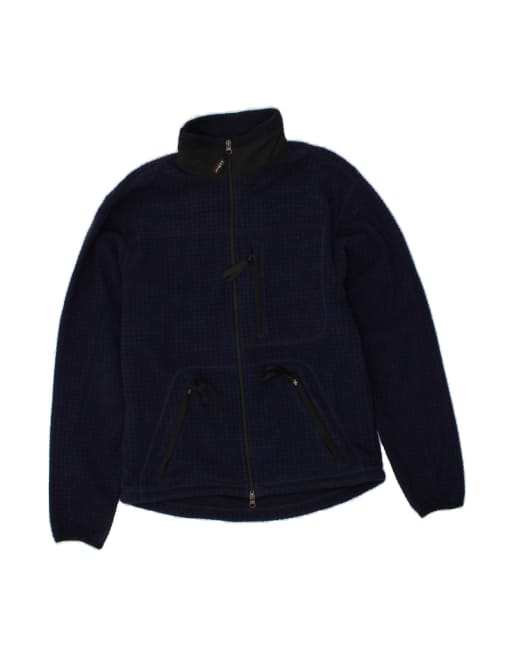 Vintage L.l.bean Fleece Jacket UK 36 Small In Blue Check