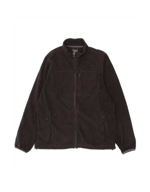 Vintage L.l.bean Fleece Jacket UK 40 Large In Black