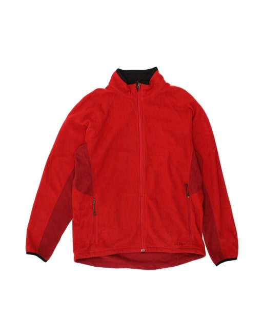 Vintage L.l.bean Fleece Jacket UK 40 Large In Red Colourblock