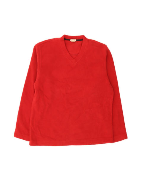Vintage L.l.bean Fleece Jumper Medium In Red - view 1