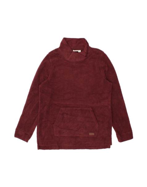 Vintage L.l.bean Fleece Jumper UK 16 Large In Burgundy - view 1